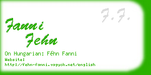 fanni fehn business card